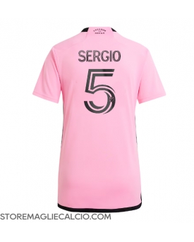 Inter Miami Sergio Busquets #5 Maglia Gara Casa Repliche 2024-25 Donna